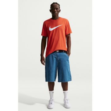 Tricou cu imprimeu logo Sportswear Swoosh - Alb/Portocaliu mandarina
