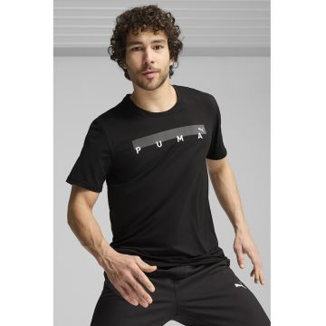Tricou cu logo pentru antrenament Energy Cloudspun - Negru/Alb optic