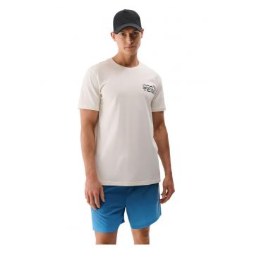 Tricou cu maneca scurta -  barbati - alb - bumbac