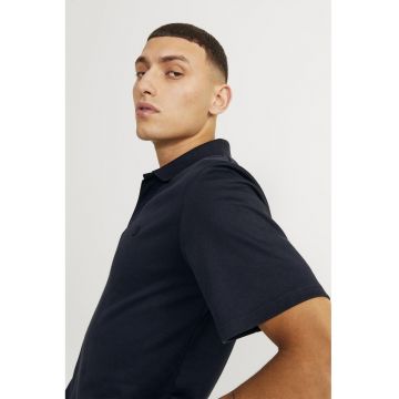 Tricou polo din amestec de bumbac organic - Albastru ultramarin