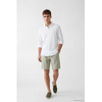 Bermude chino cu snur - Verde pal