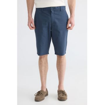 Bermude chino de bumbac - Albastru paun