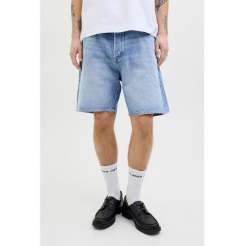 Bermude din denim - Albastru deschis melange