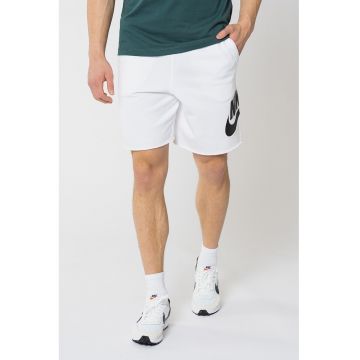 Bermude sport cu imprimeu logo Club Alumni - Alb/Negru