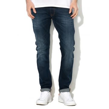 Blugi slim fit cu croiala conica Luke - Bleumarin