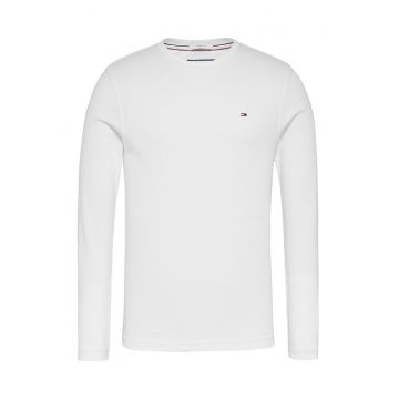 Bluza slim fit de bumbac organic - Alb