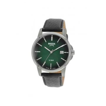 Ceas  3633-02 - Titan/Piele - 10 ATM - Negru