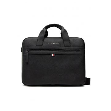 Geanta laptop barbati -  piele ecologica - negru