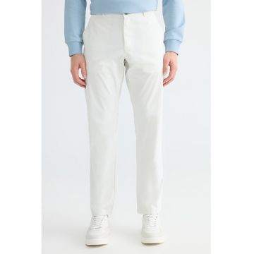 Pantaloni chino din amestec de bumbac - Alb murdar