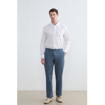 Pantaloni chino din amestec de bumbac - Albastru indigo