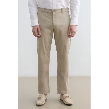 Pantaloni chino din amestec de bumbac - Bej