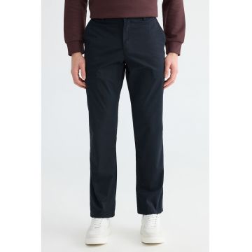 Pantaloni chino din amestec de bumbac - Bleumarin