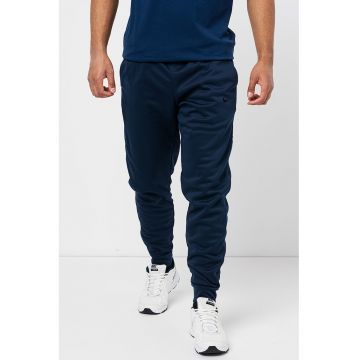 Pantaloni conici cu logo - pentru fitness - Bleumarin