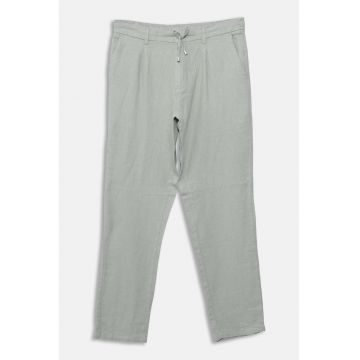 Pantaloni de in cu snur - Verde pal