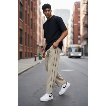 Pantaloni de trening barbati slim fit BEJ G6-26  D2-1.2