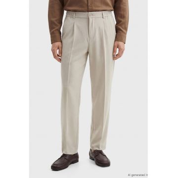 Pantaloni eleganti cu buzunare - Gri deschis