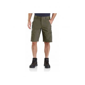 Pantaloni scurti barbati  Rugged Flex - cargo - verde - bumbac - cu buzunare utilitare -