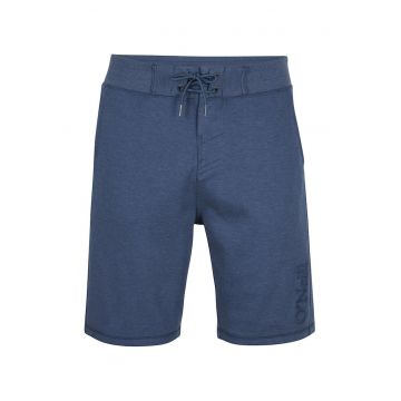 Pantaloni scurti  croiala regulata - talie elastica - albastru - bumbac