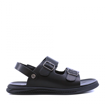 Sandale multifuncționale  bărbați Benvenuti  negre din piele  3851BS825N