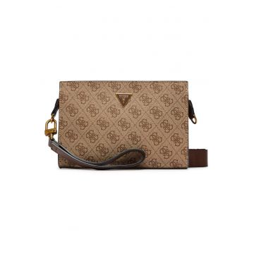 Saszetka barbati -  bej - One Size INTL - cu banda detasabila si saszeta suplimentara