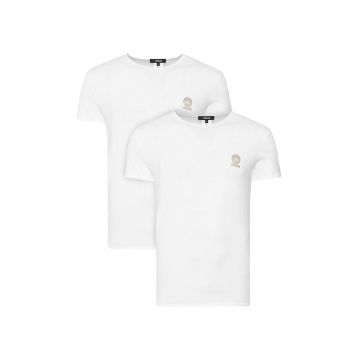 Set 2 tricouri Barbati -  Slim fit - Alb - Alb