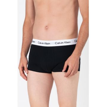 Set de boxeri cu talie joasa - 3 perechi - Negru/Alb optic