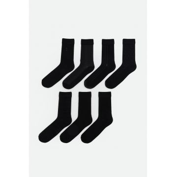 Set de sosete uni- 7 perechi - Negru