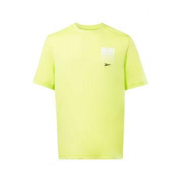 Tricou barbati  Run Graphic - croiala lejera - verde - poliester -