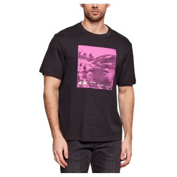 Tricou barbati  SS 20S 5AM CK FLORAL ABST GRAPHI - Bumbac - Negru - Negru