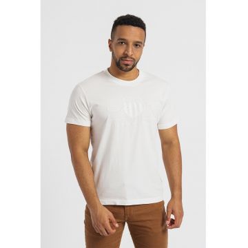 Tricou de bumbac Archive Shield - Alb