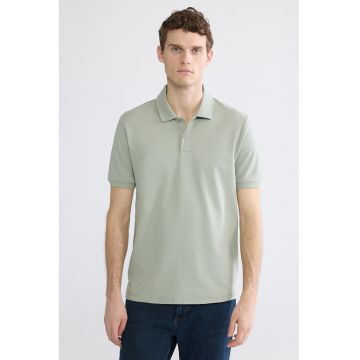 Tricou polo de bumbac - Verde sparanghel