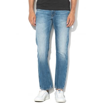 Blugi slim fit cu talie joasa - Albastru stins