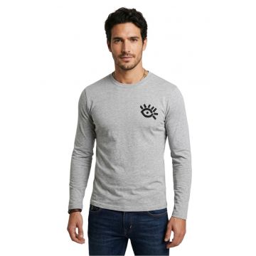 Bluza din amestec de bumbac cu print pe spate Lucas -