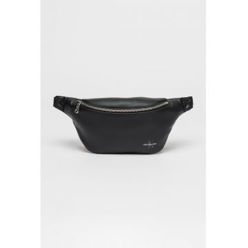 Borseta din piele ecologica cu logo Mono - Negru