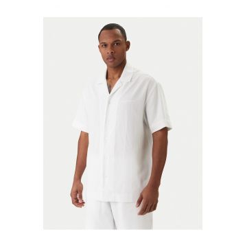 Camasa barbati -  alb - 50% in - 50% viscoza