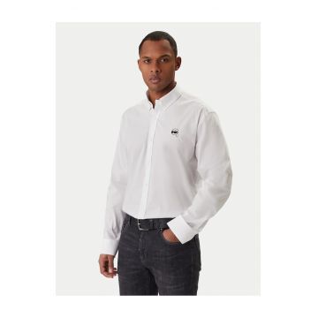 Camasa barbati -  alb - 96% bumbac - 4% elastan - sistem inchidere nasturi - Alb