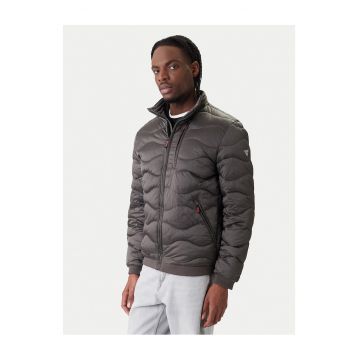 Geaca de tranzitie barbati -  gri - poliamida - cu buzunare cu fermoar