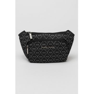 Geanta crossbody cu logo - Negru/Gri deschis
