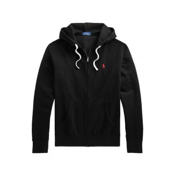 Hanorac polo barbati  negru - cu gluga -