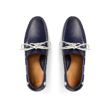 Mocasini barbati -  piele naturala - albastru -