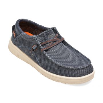 Mocasini JEEP albastri, 61115, din material textil