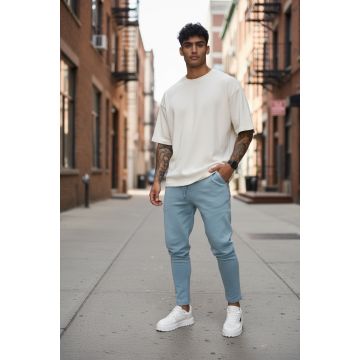 Pantaloni de trening albastri  conici 2567