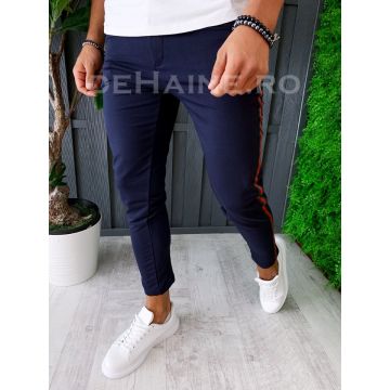 Pantaloni de trening conici bleumarin  CU MIC DEFECT DEFA6182  O3-1.2