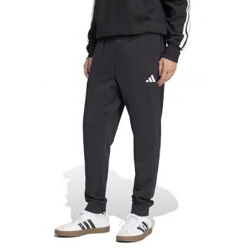 Pantaloni de trening conici cu buzunare laterale - Alb/Negru