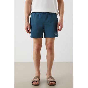 Pantaloni scrti de baie cu buzunare - Albastru petrol