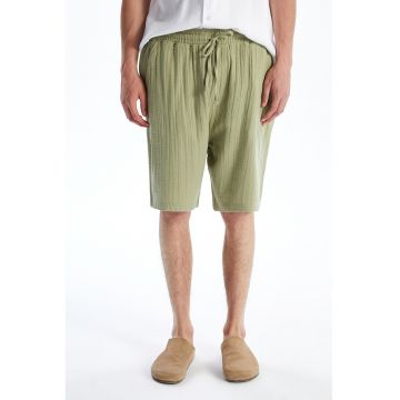 Pantaloni scurti de bumbaccu snururi - Verde