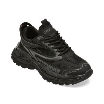 Pantofi sport GRYXX negri, 25825, din material textil