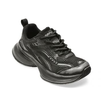 Pantofi sport GRYXX negri, 9287, din material textil