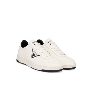 Tenisi barbati -  piele ecologica - alb - confortabil