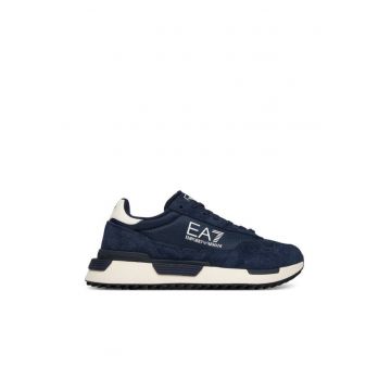 Tenisi barbati -  Piele ecologica - Albastru/Alb